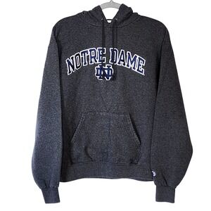Champion Eco Fleece Notre Dame Hoodie Charcoal Gray Womens Medium Pullover